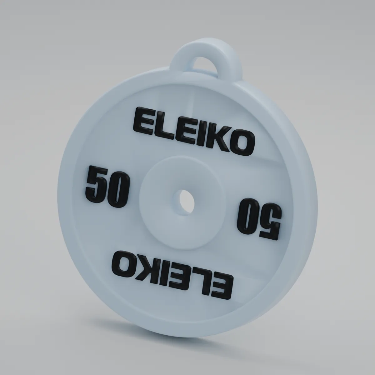 Render 3D — Chaveiro equipamentos de academia (6 peças) — plate-hero