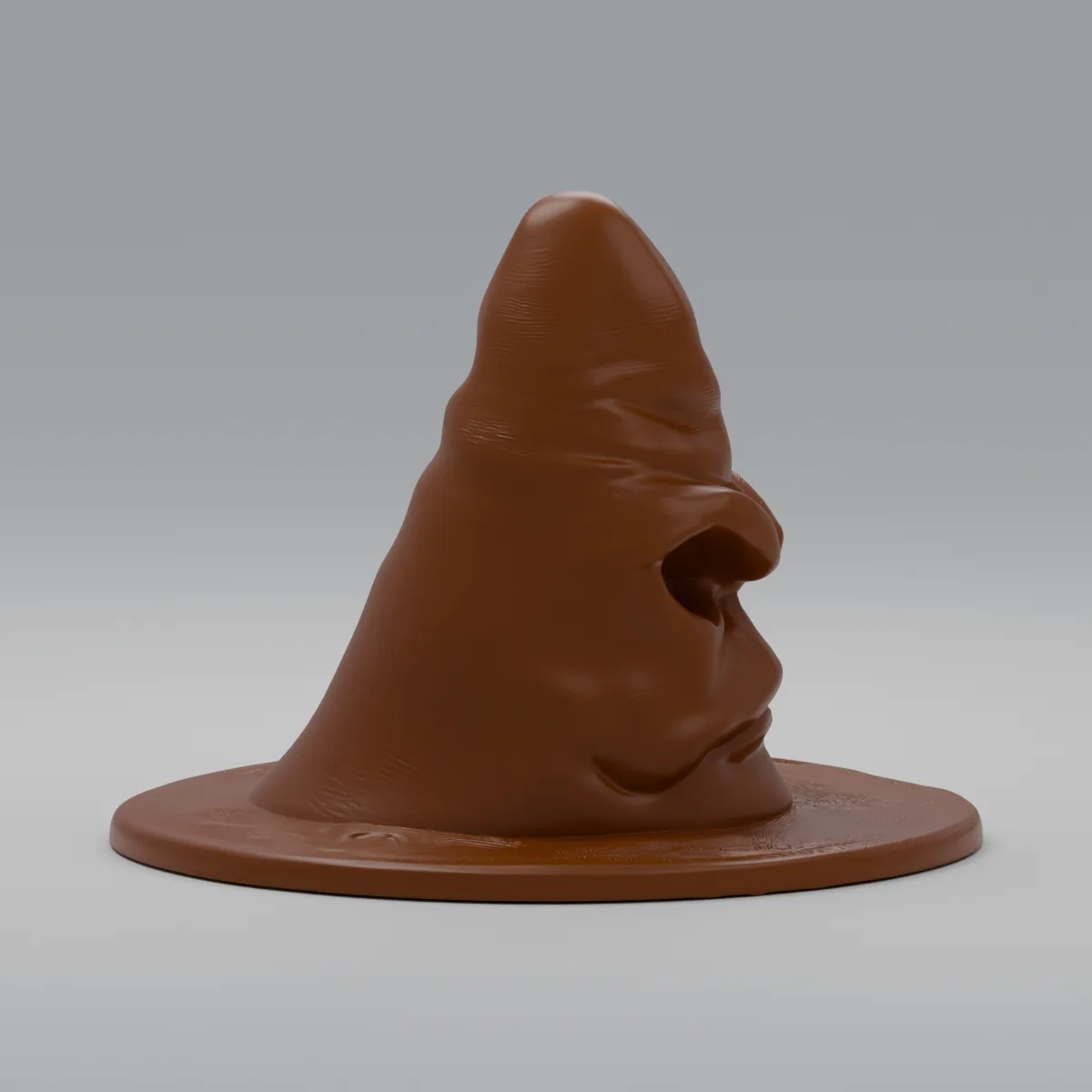 Render 3D — Chaveiro Chapéu Seletor HP — frente