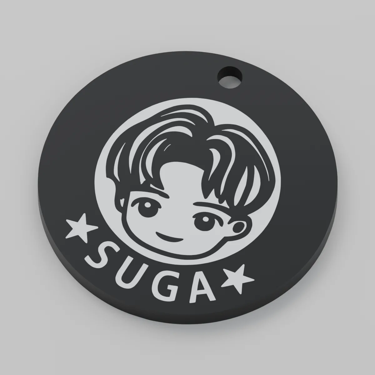 Render 3D — TinyTan SUGA — uma peça