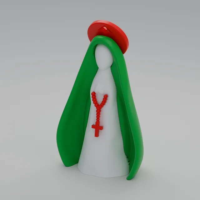 Render 3D — Chaveiro Aparecida Minimalista — hero