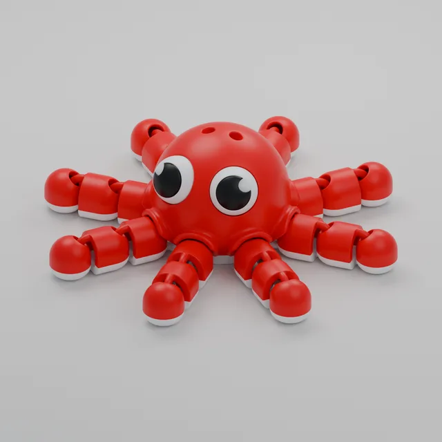Render 3D — Chaveiro Polvo Articulado — hero