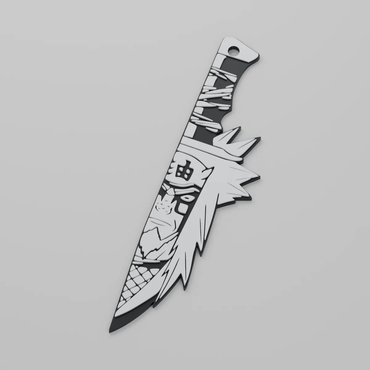 Render 3D — Chaveiro Naruto — Variant 3 (PROVA 3)