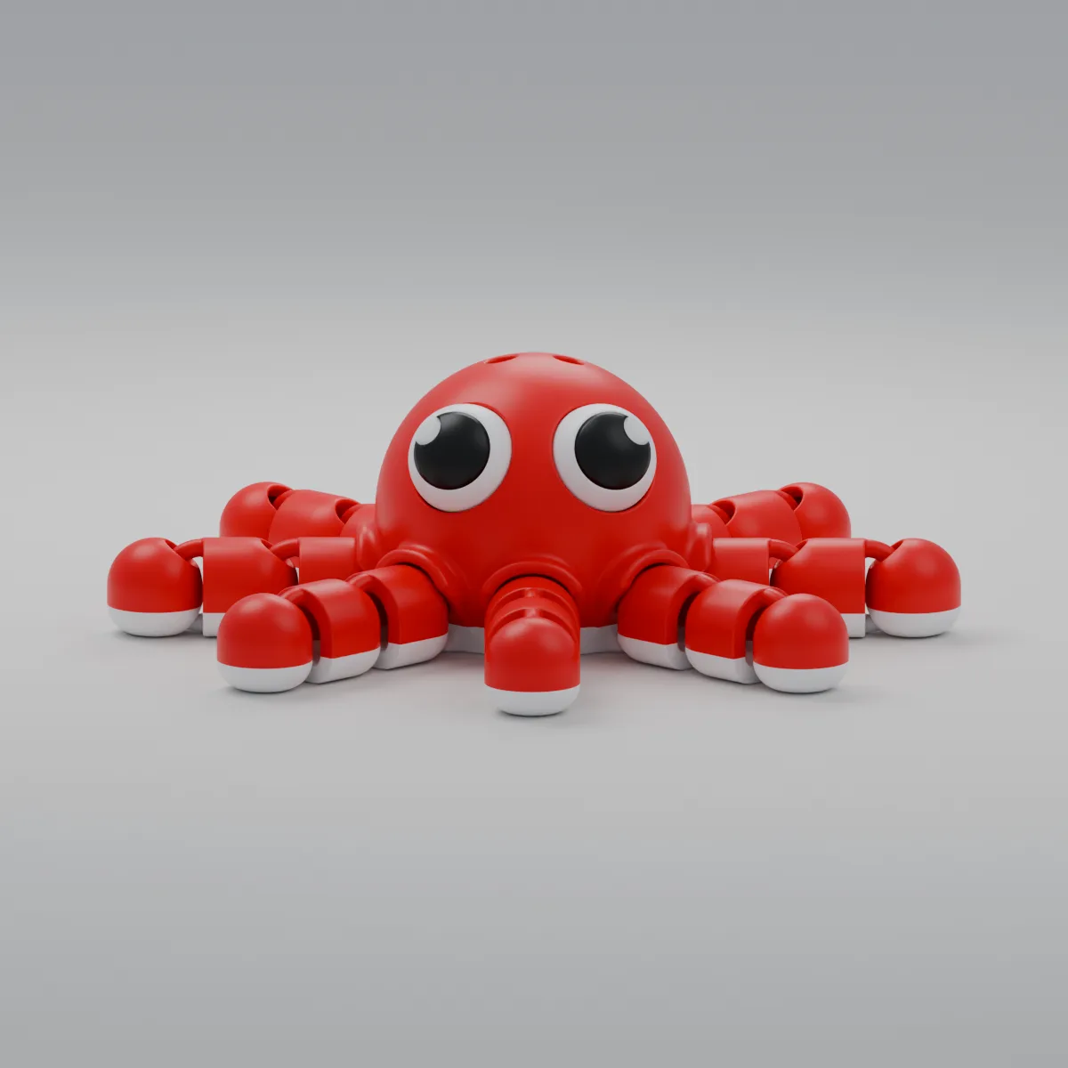 Render 3D — Chaveiro Polvo Articulado — front