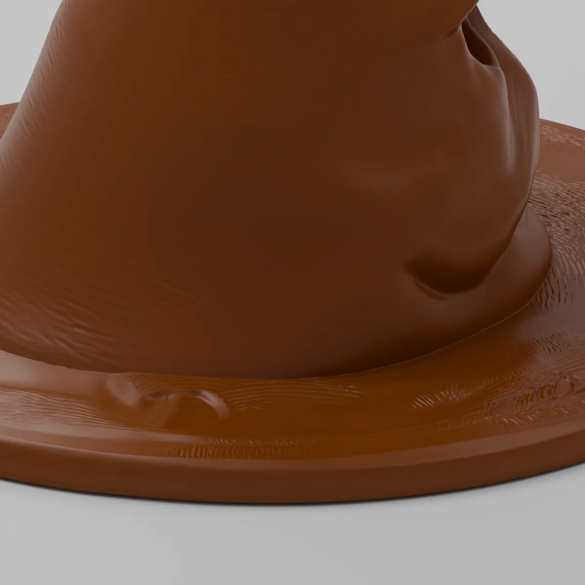 Render 3D — Chaveiro Chapéu Seletor HP — detalhe