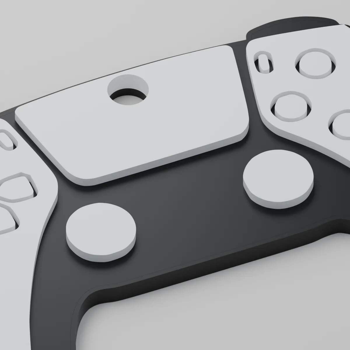 Render 3D — Chaveiro Controle PS5 — detalhe
