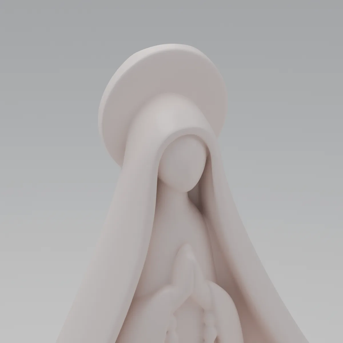Render 3D — Porta Rosário/Terço — detalhe