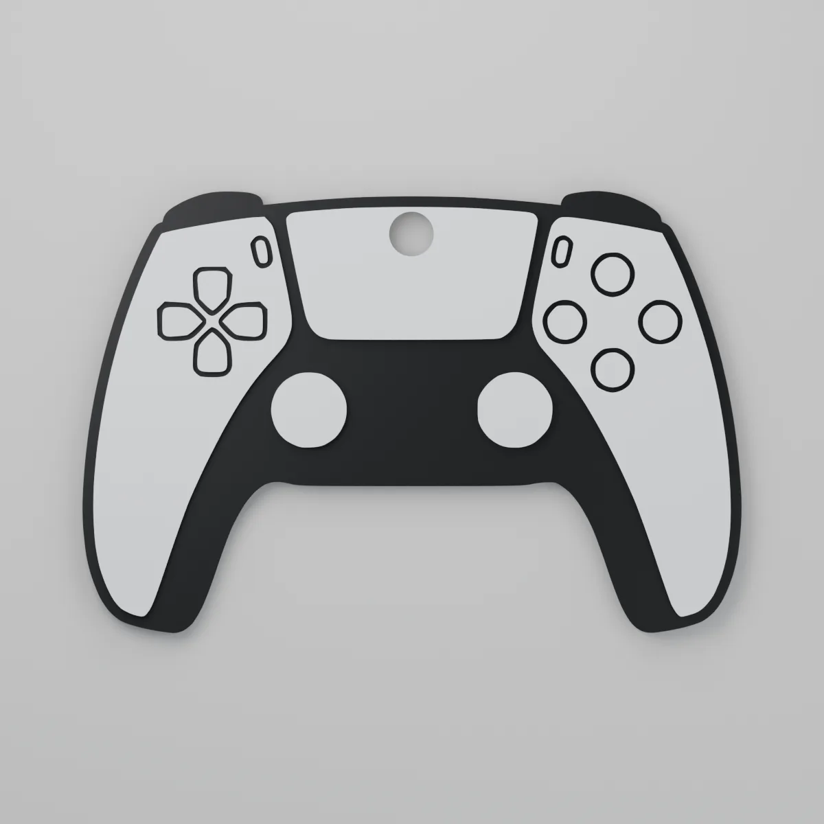 Render 3D — Chaveiro Controle PS5 — frente